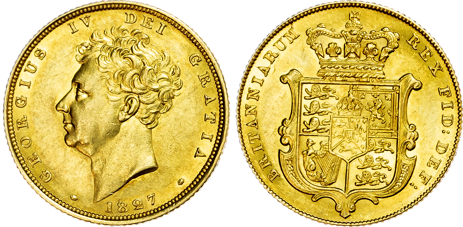 George IV (1820-30), Sovereign, 1827.