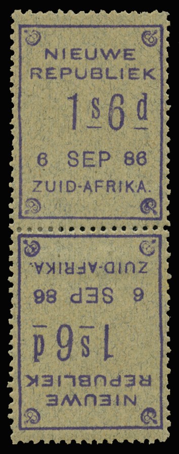 1886-87 "1s6d" violet on blue granite paper, without...