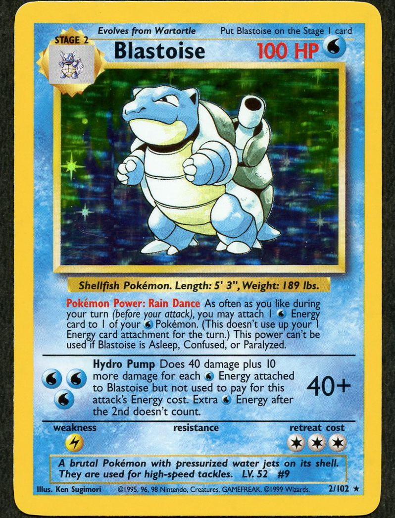 Blastoise Holo #2/102 - Base Set Near Mint
