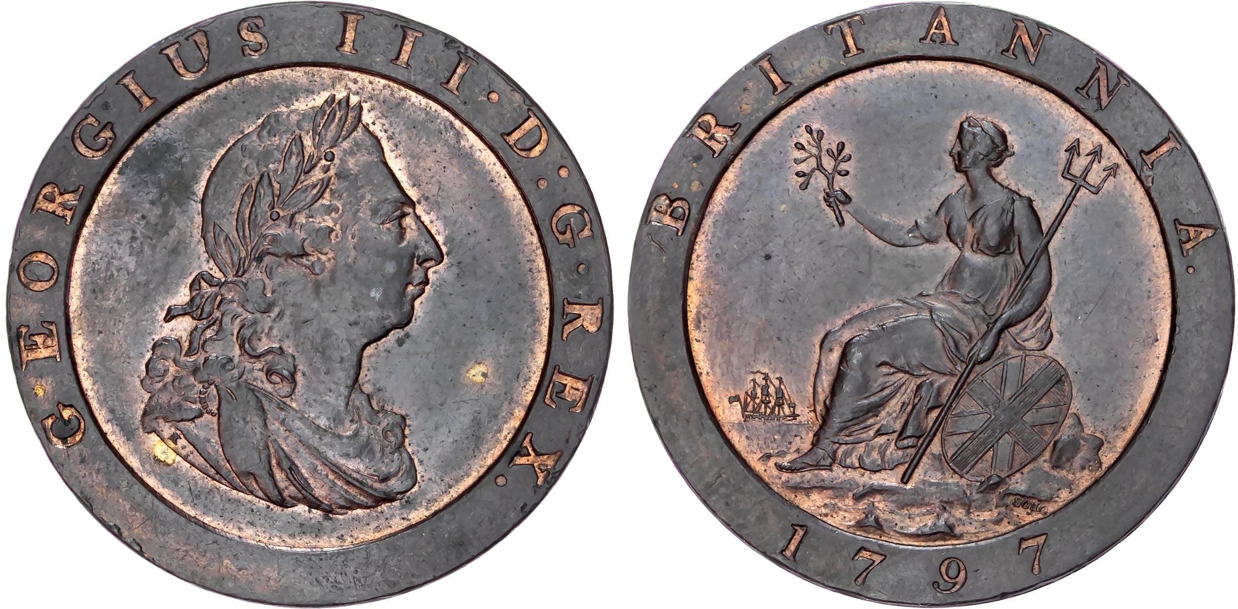 George III (1760-1820) Penny, 1797.