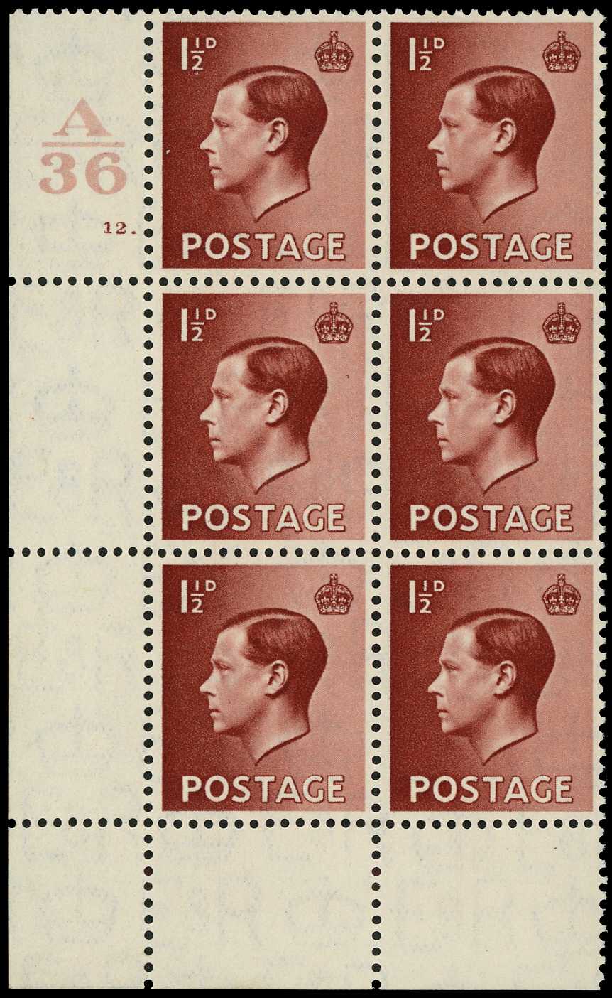 1936 1½d red-brown. Superb unmounted o.g....