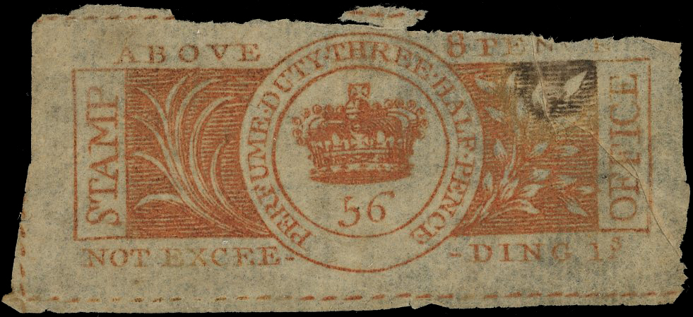 GB Perfume Duty 1½d chestnut, unused