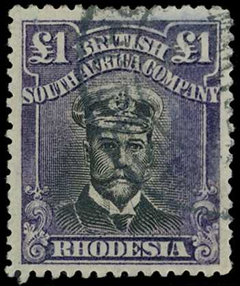 1917-20 £1 Head Die II, perf 14. Used example...