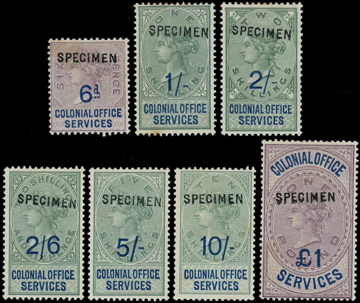 GB Colonial Office Services Specimen set. 