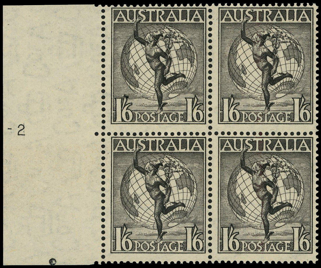 Australia SG 223a Plate block mint
