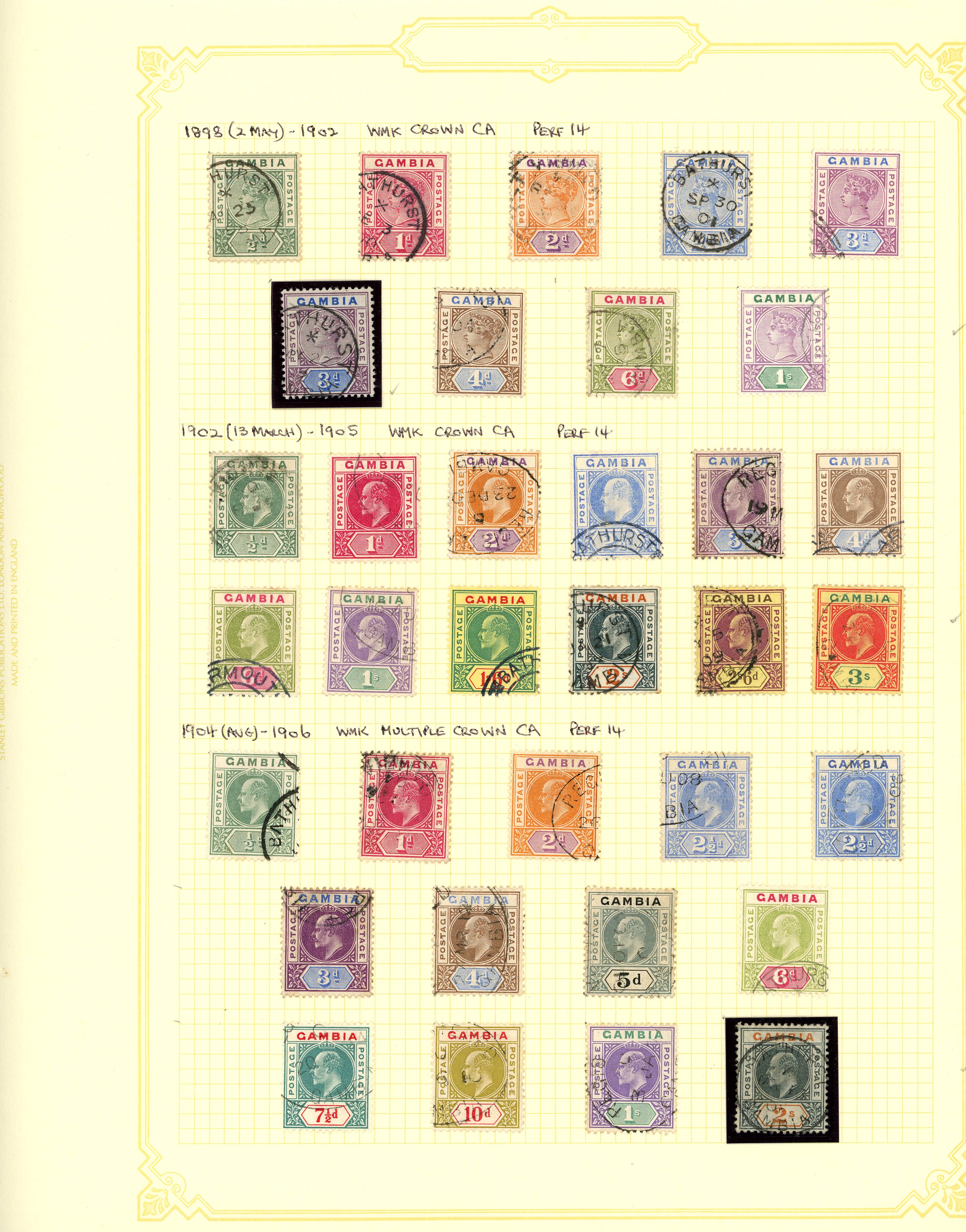 1880-1963 used collection (205) on leaves,...