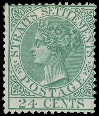 1867-72 24ct blue-green watermark Crown CC,...