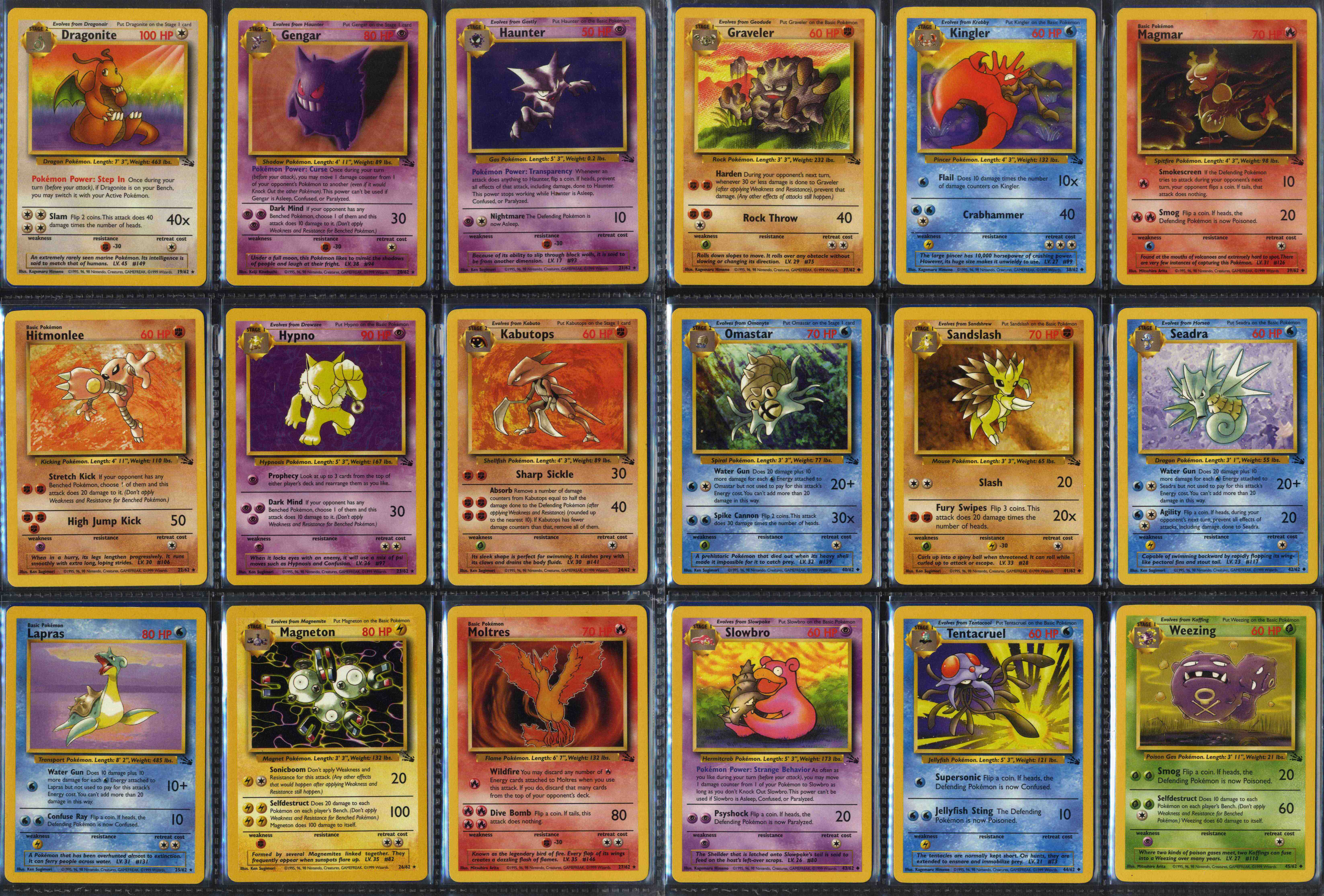 Complete Fossil Set - 63/63 - Unlimited 