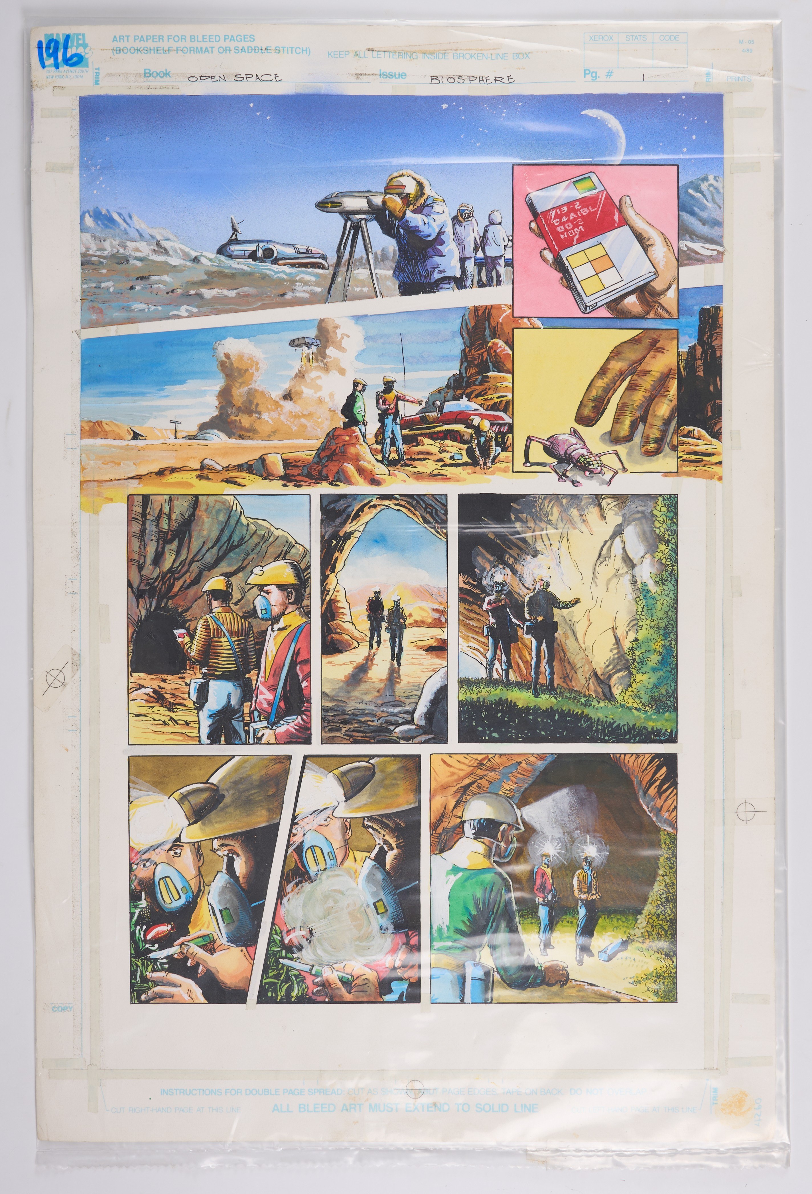 John Ridgway Open Space #2 Biosphere Story Pages (Marvel, 1990) Total 7