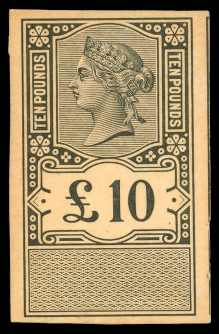 GB Unappropriated Dies 1895 £10 Die Proof on card