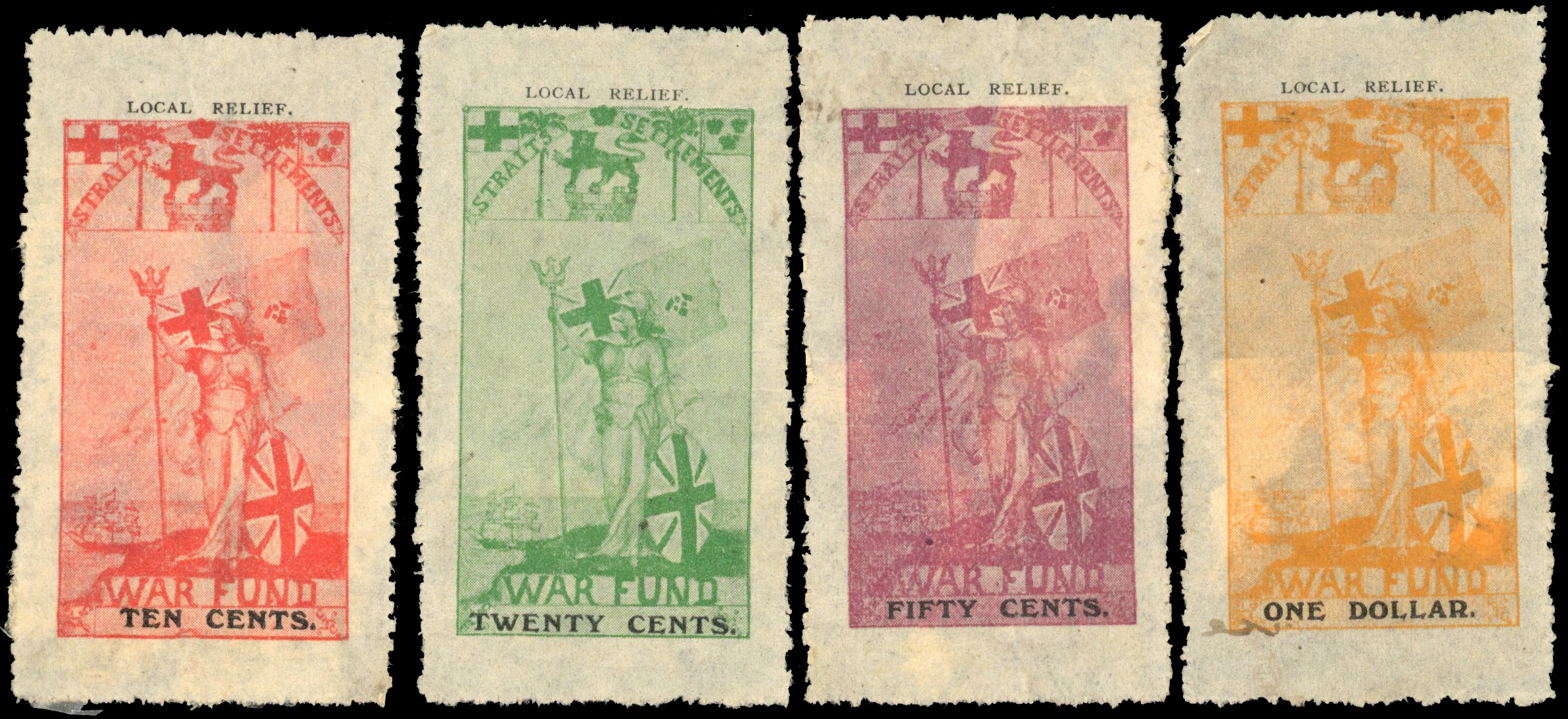Straits Settlements WWI Local Relief War Fund vignettes