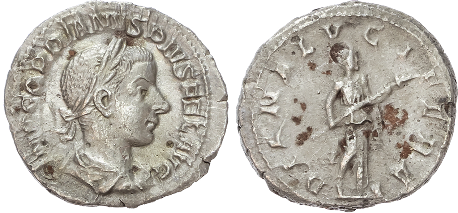 Gordian III (AD 238-244) AR Denarius, Rome, AD 241, 2.70g.