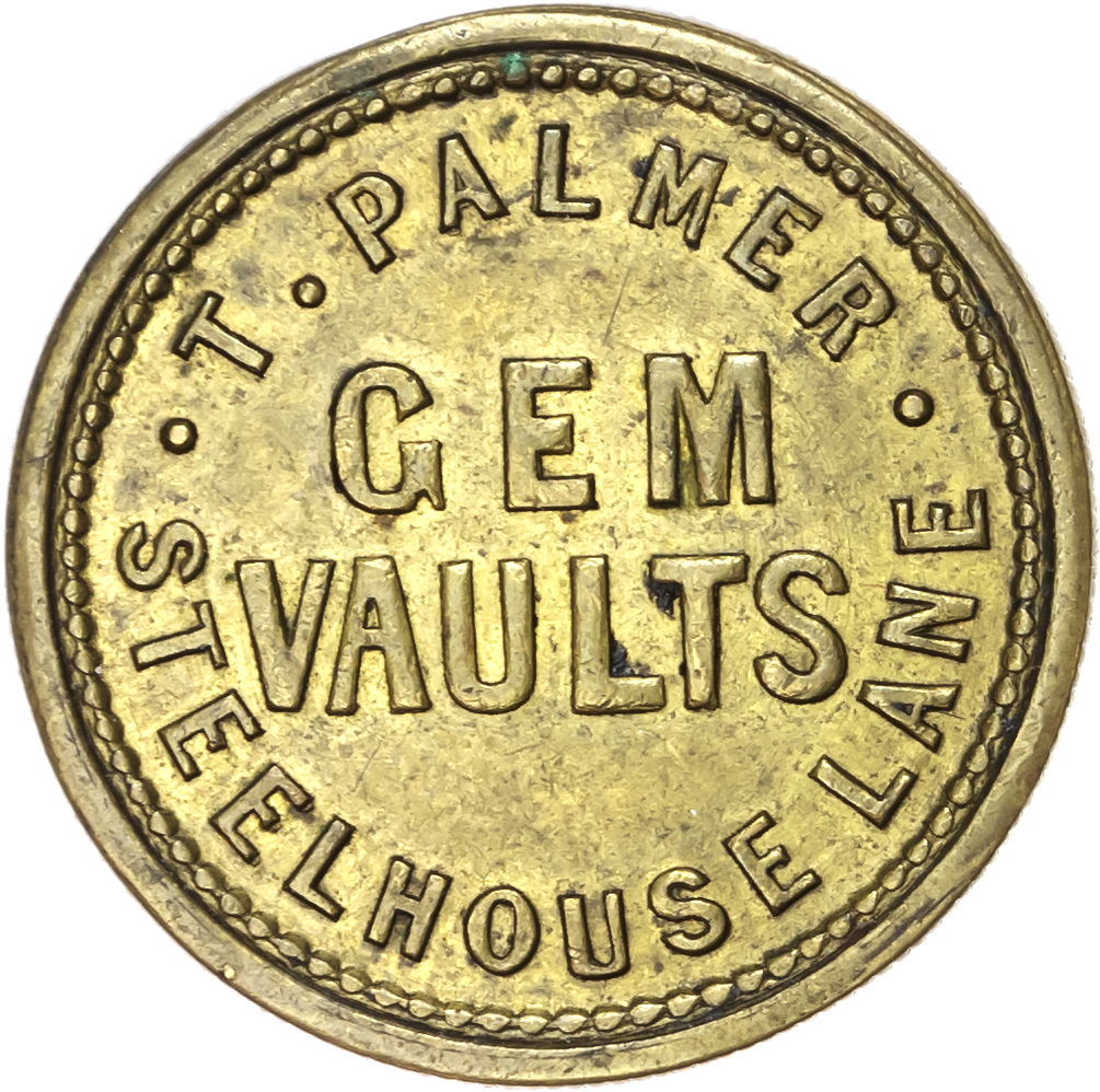 Lot of 4 coins - West Mids. Birmingham, (Snow Hill) Golden Cross Inn , 1½d., 23.5mm. George S Lowe, gVF. West Mids....