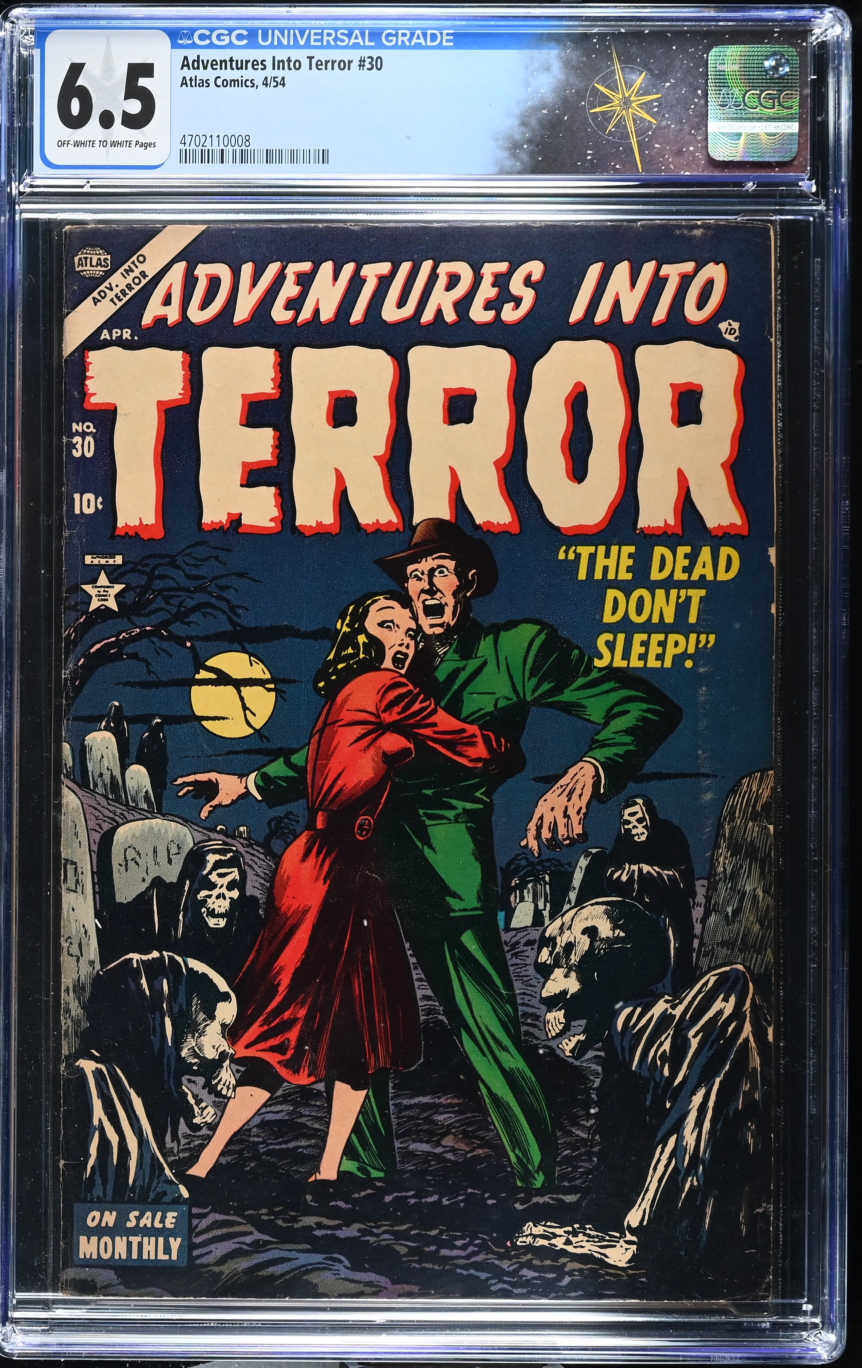 Adventures Into Terror #30 CGC 6.5 Cover by Syd Shores (Atlas, 1954) Off-White to White Pages