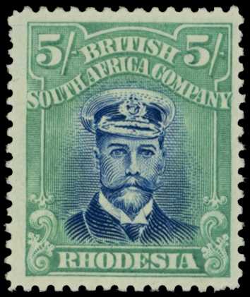 1922-4 5/- Head Die IIIB, perf 14, white...