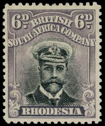 1913-7 6d Head Die II, perf 14. Mint example...