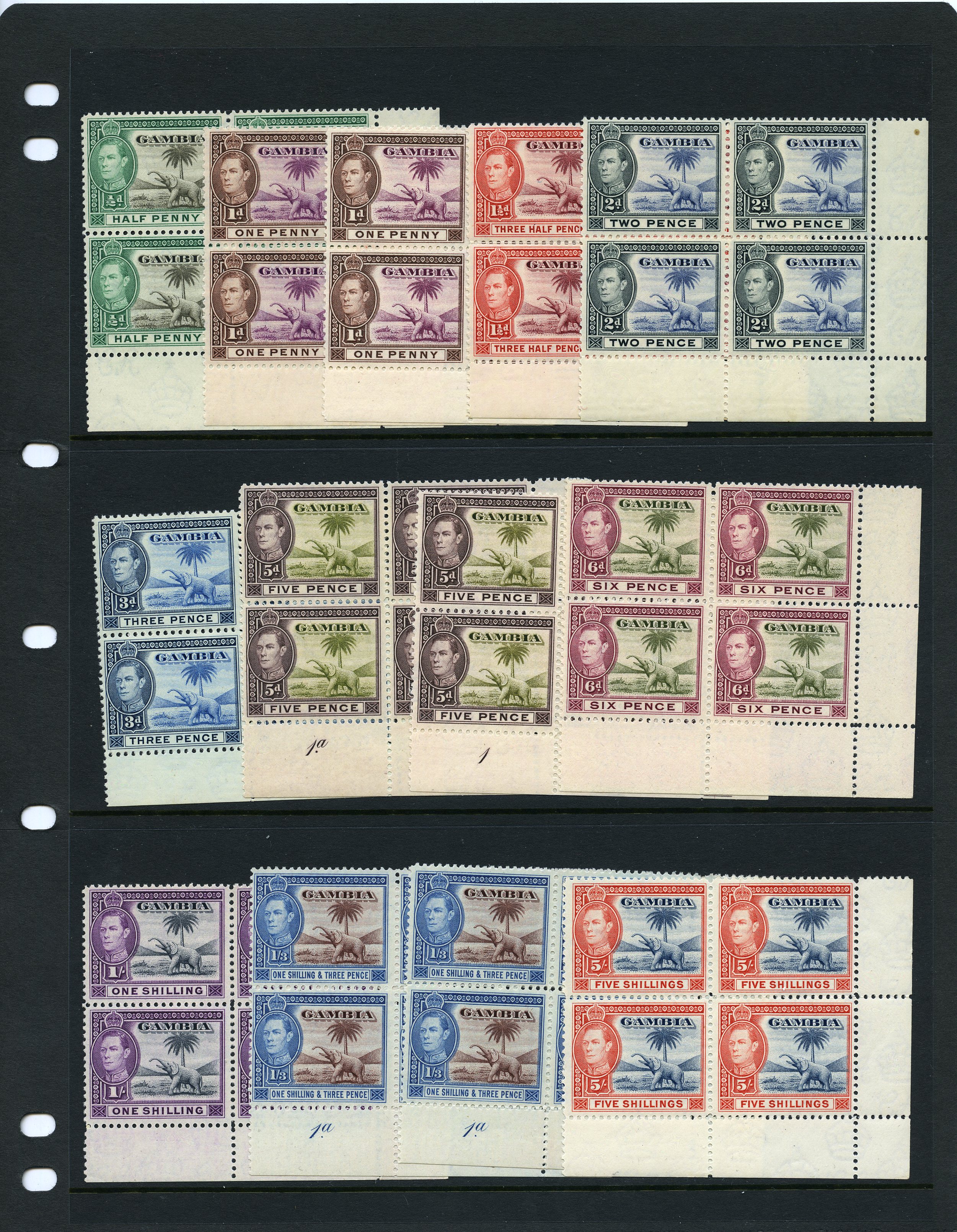 1938-46 set blocks (12), unmounted o.g.,...