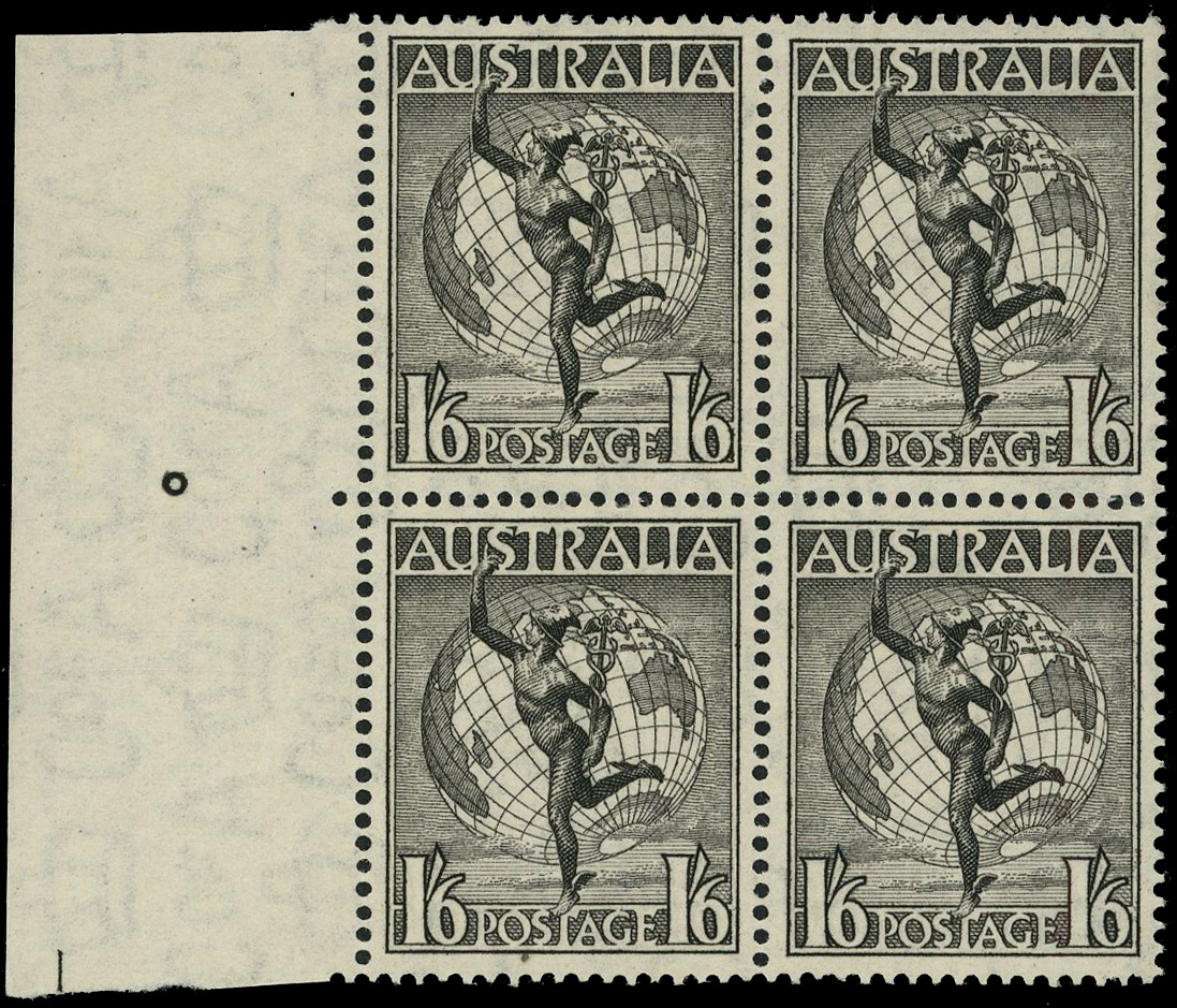 Australia SG 223a Plate 1 block mint