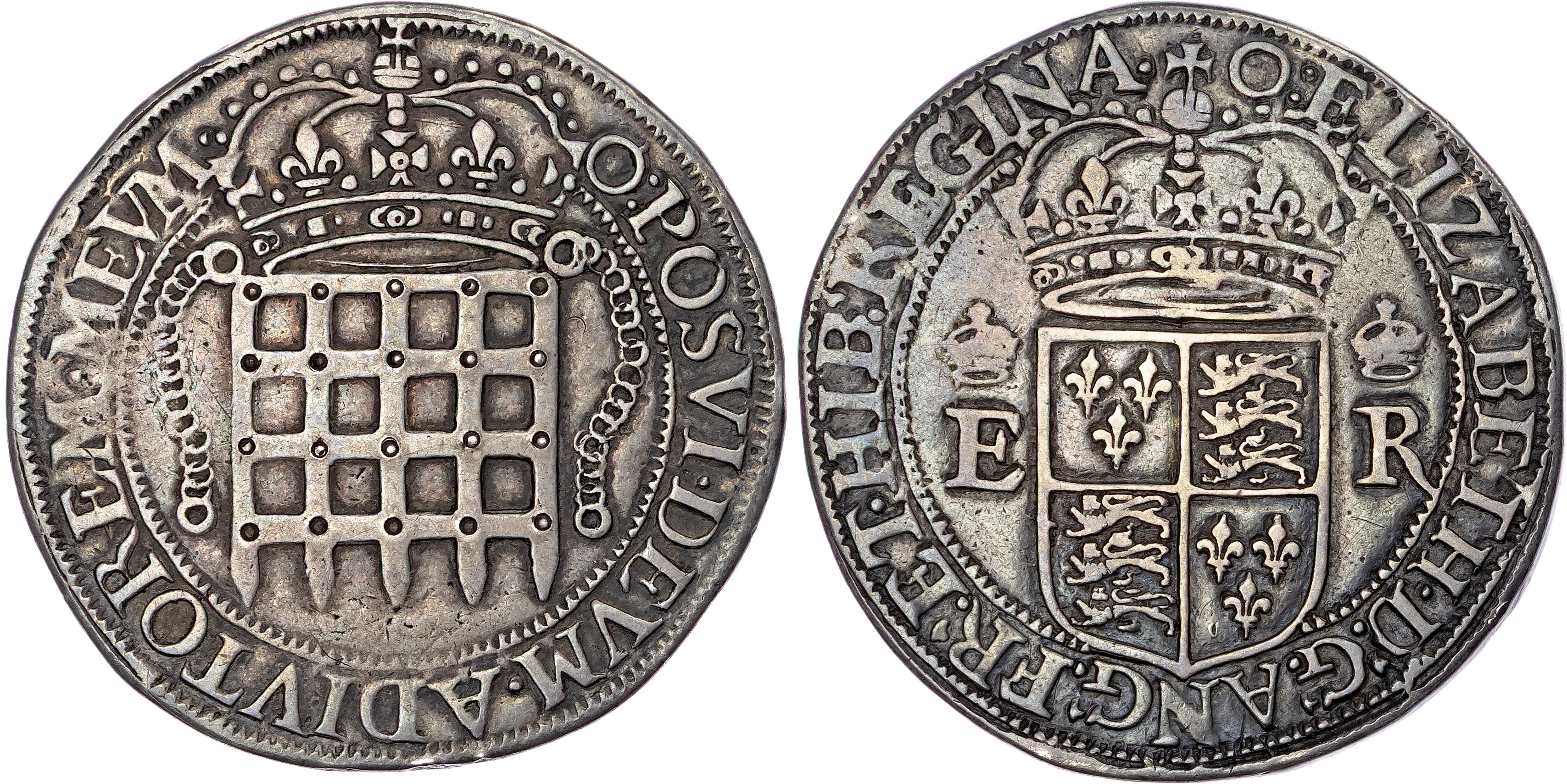 Elizabeth I (1558‐1603), AR Eight Testerns, East India Company, ‘Portcullis’ money, Tower (London) mint, mm. O (1600).