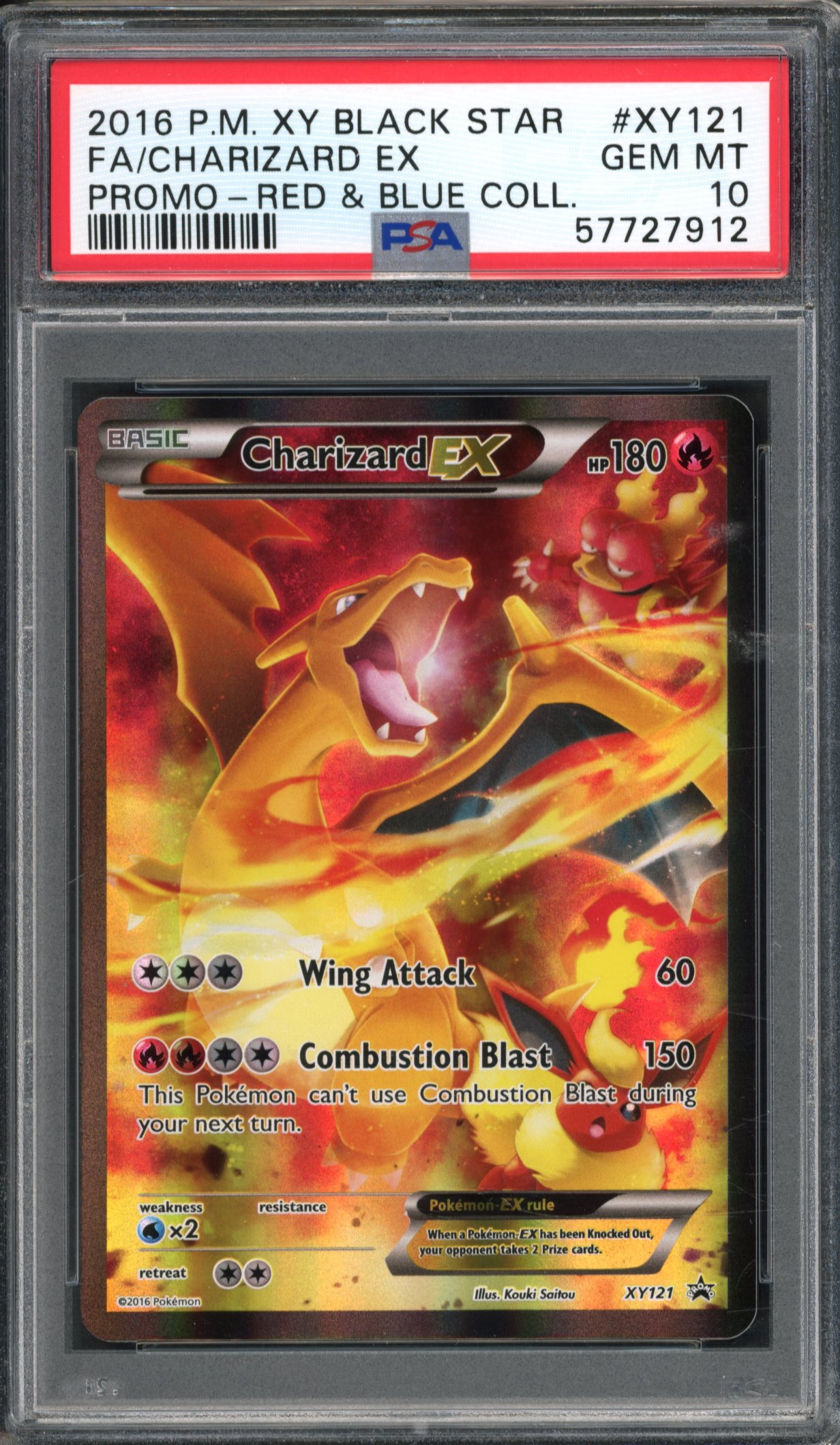 PSA 10 Charizard EX #XY121 Black Star Promo Gem Mint 10