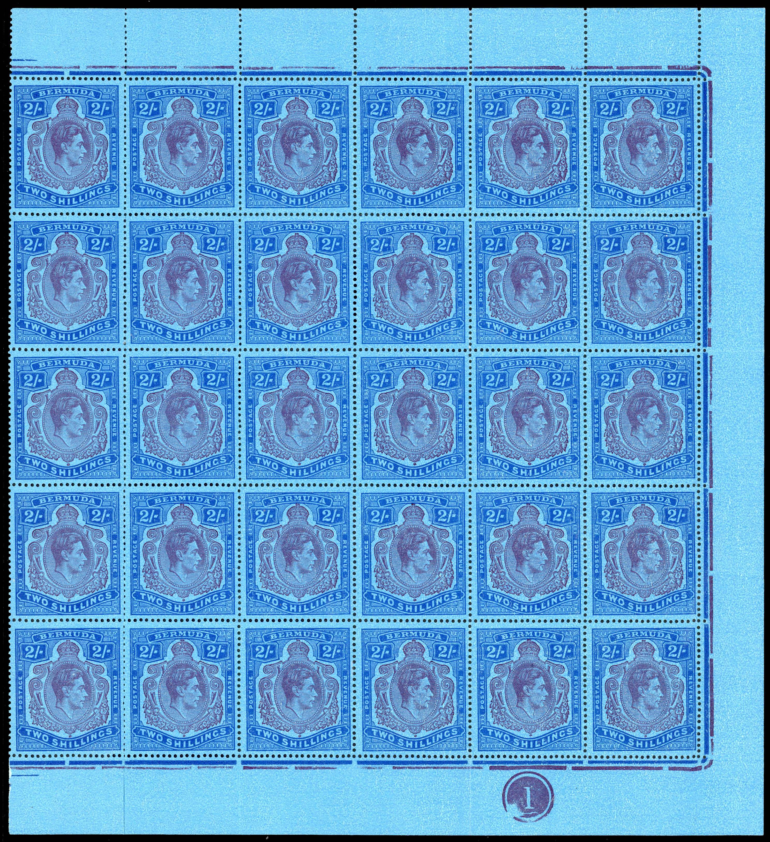 Bermuda SG 116c, ce, cf blocks mint