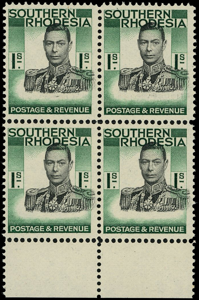 Southern Rhodesia SG 48 var block mint