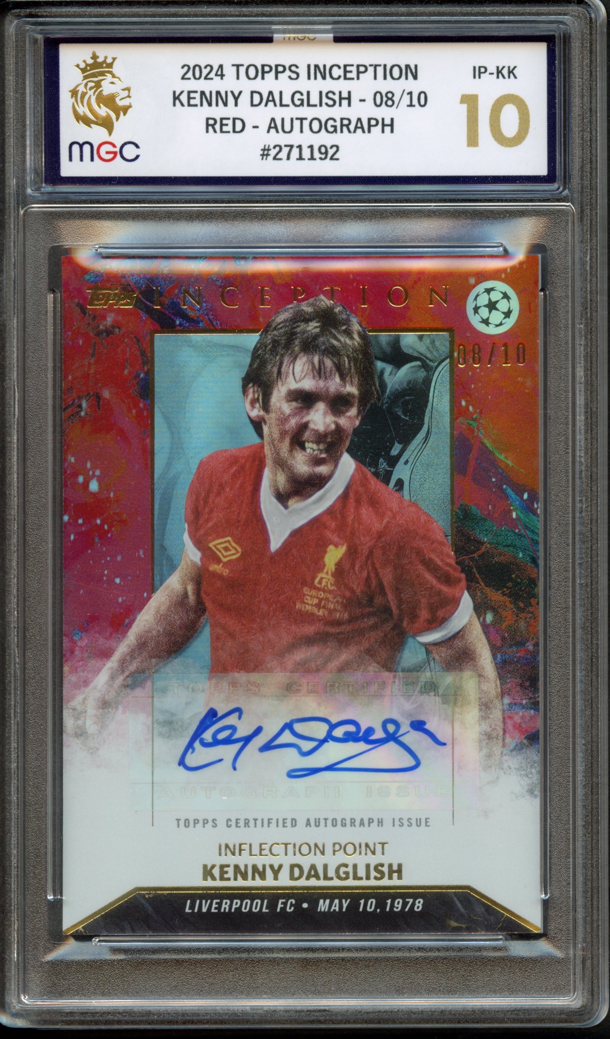 2024 TOPPS INCEPTION KENNY DALGLISH 08/10 RED AUTO #271192