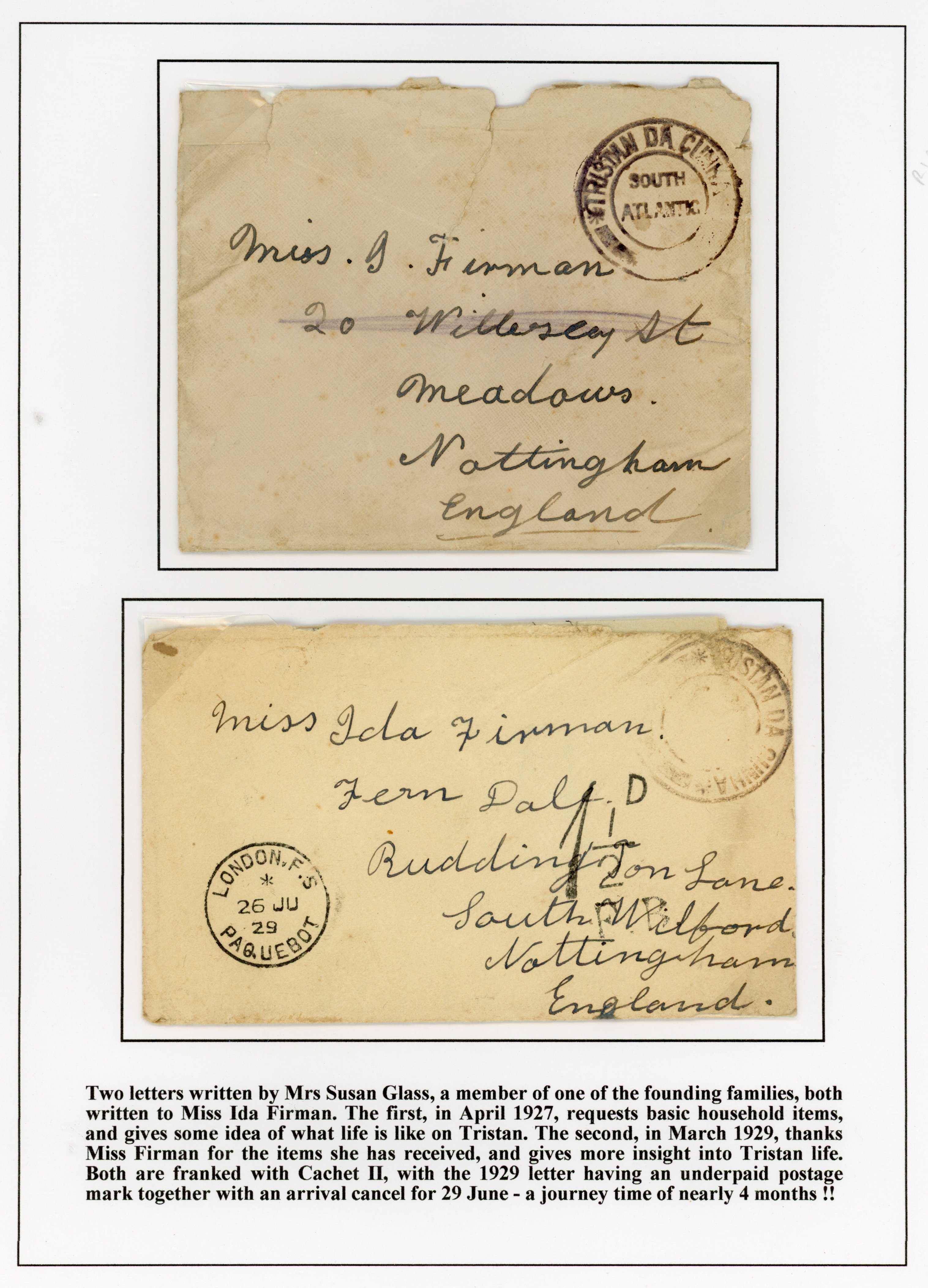 Tristan da Cunha Cachet covers