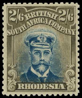 1918-21 2/6d Head Die IIIB, perf 14, toned...
