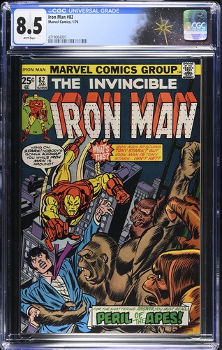 Iron Man #82 CGC 8.5 "Plunder of the Apes!" (Marvel Comics, 1976) White pages