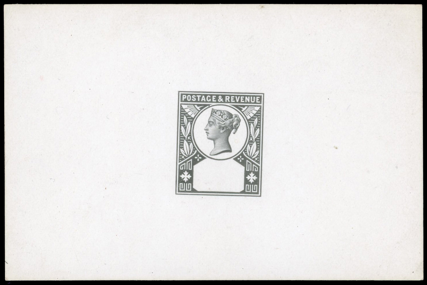 GB 1884 2d rejected headplate Die Proof