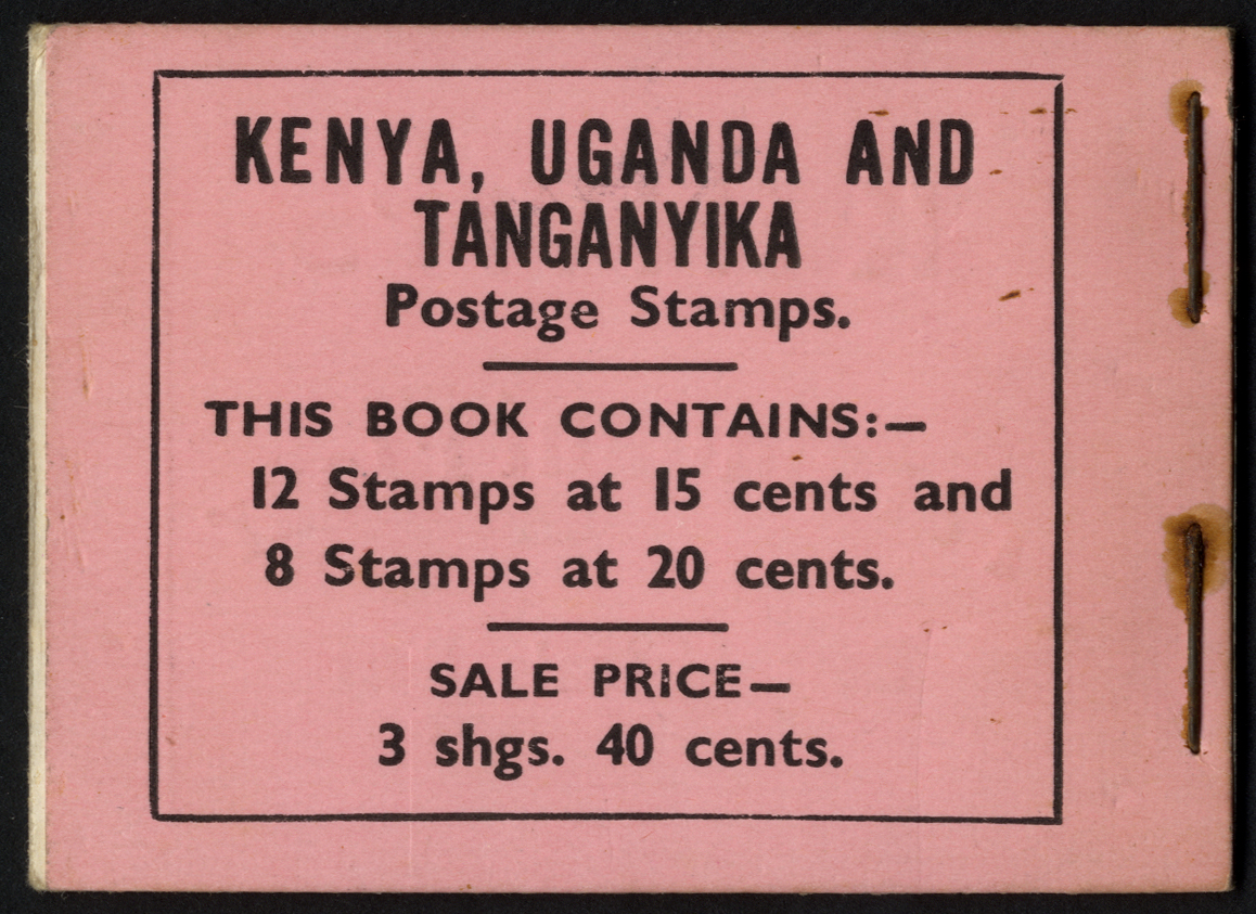 Booklets. 1938 3s40 black on pink cover, perfs mostly good, just a little offsetting on reverse of the panes from the...