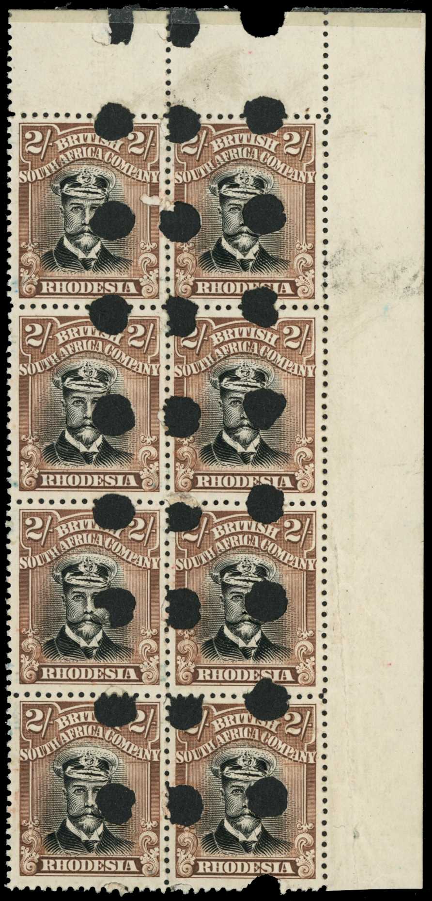 1922-4 2/- Head Die IIIB, perf 14, white...