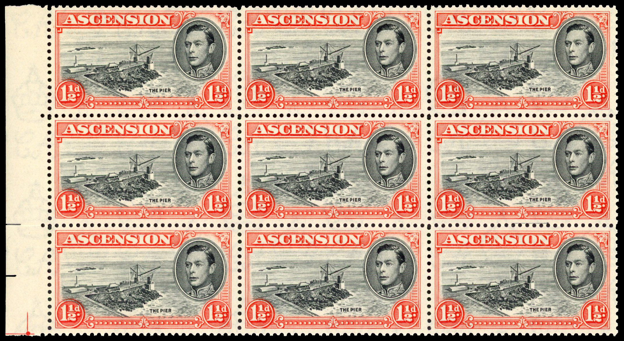 Ascension SG 40ba block mint