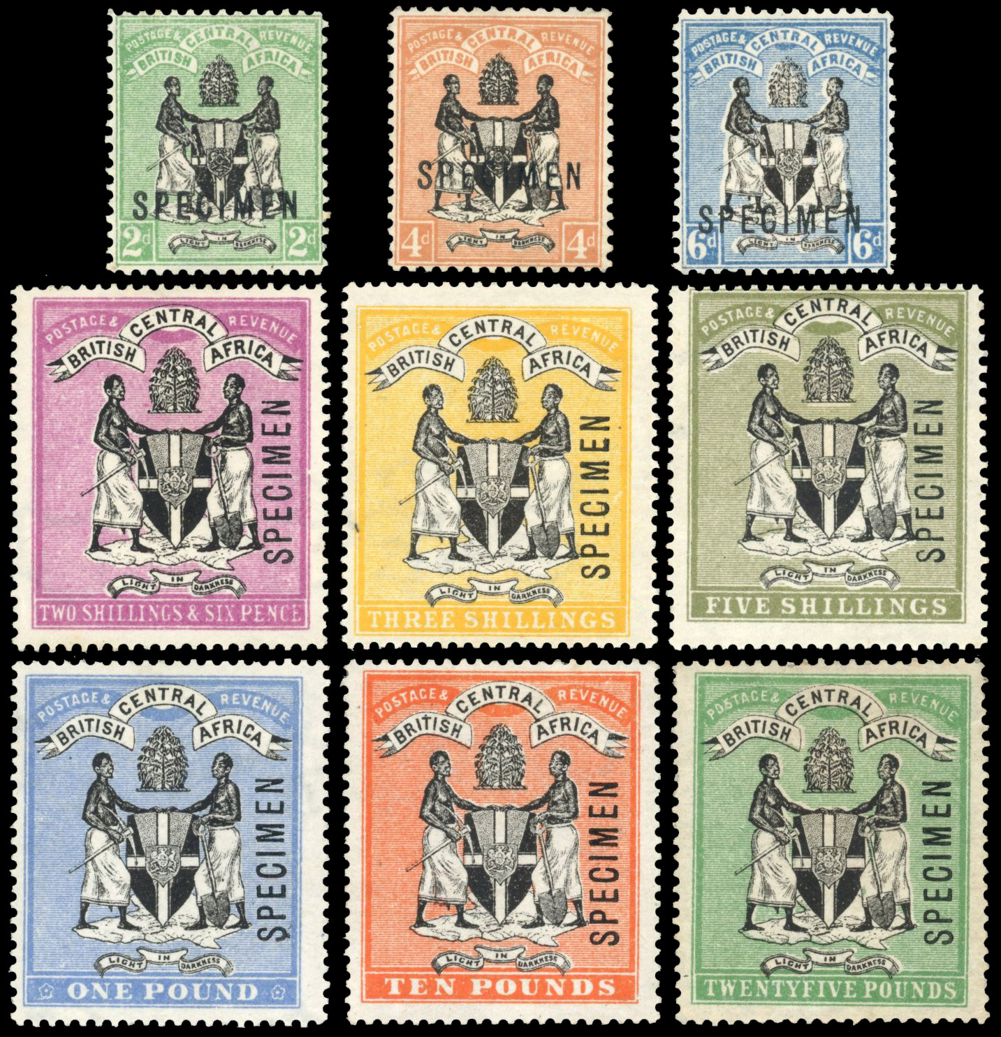 Nyasaland 1896 part Specimen set