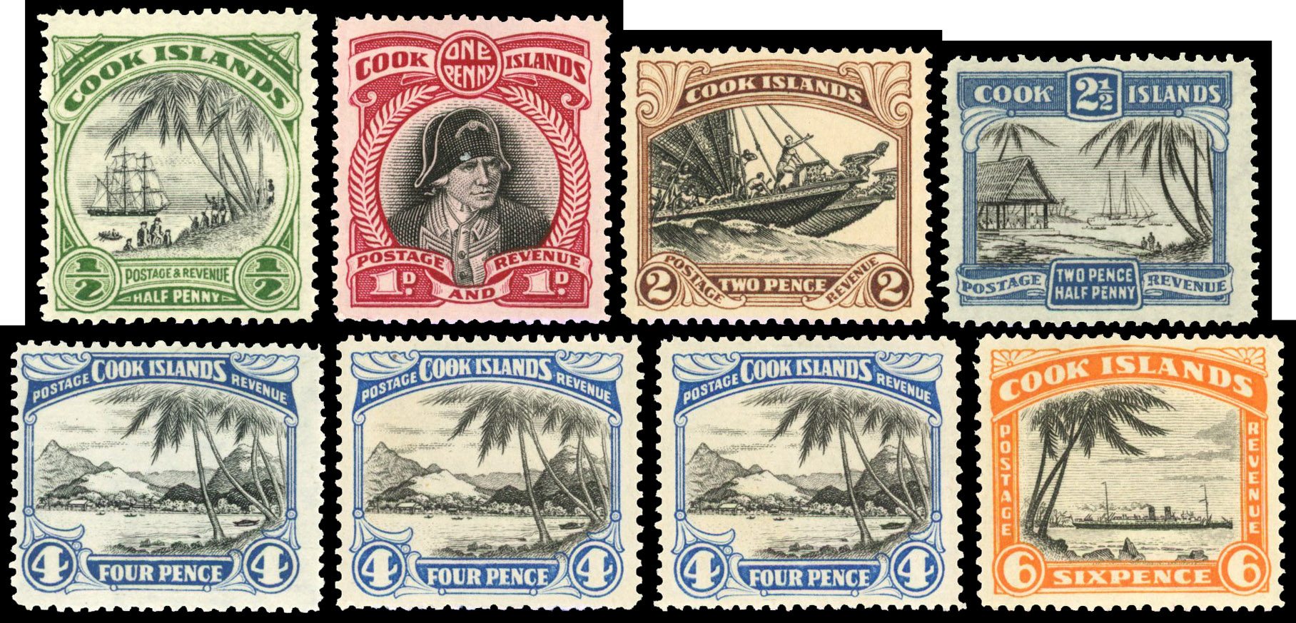 Cook Islands 1932 perf range