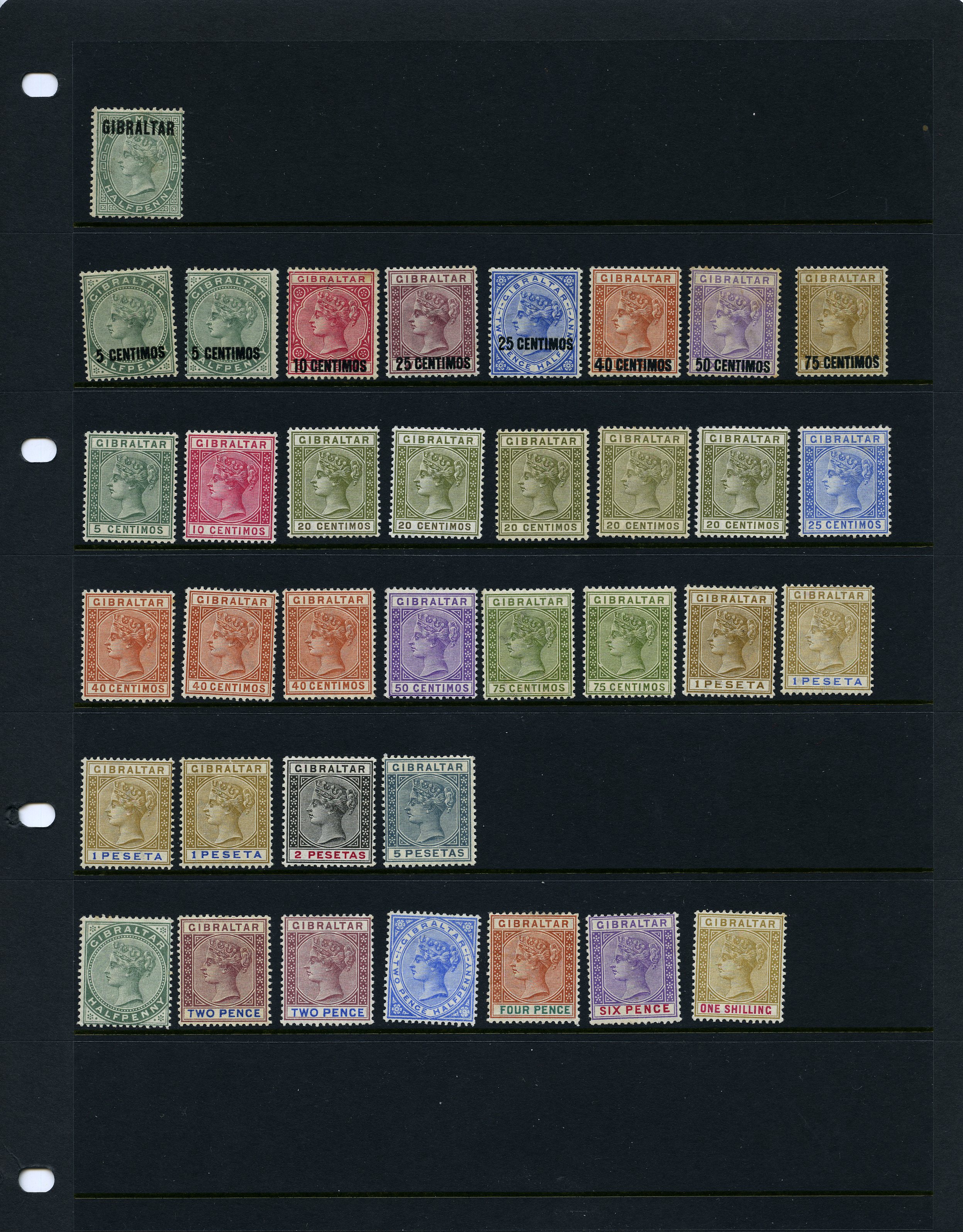 1886-98 mint range (36) on Hagner sheet, and...