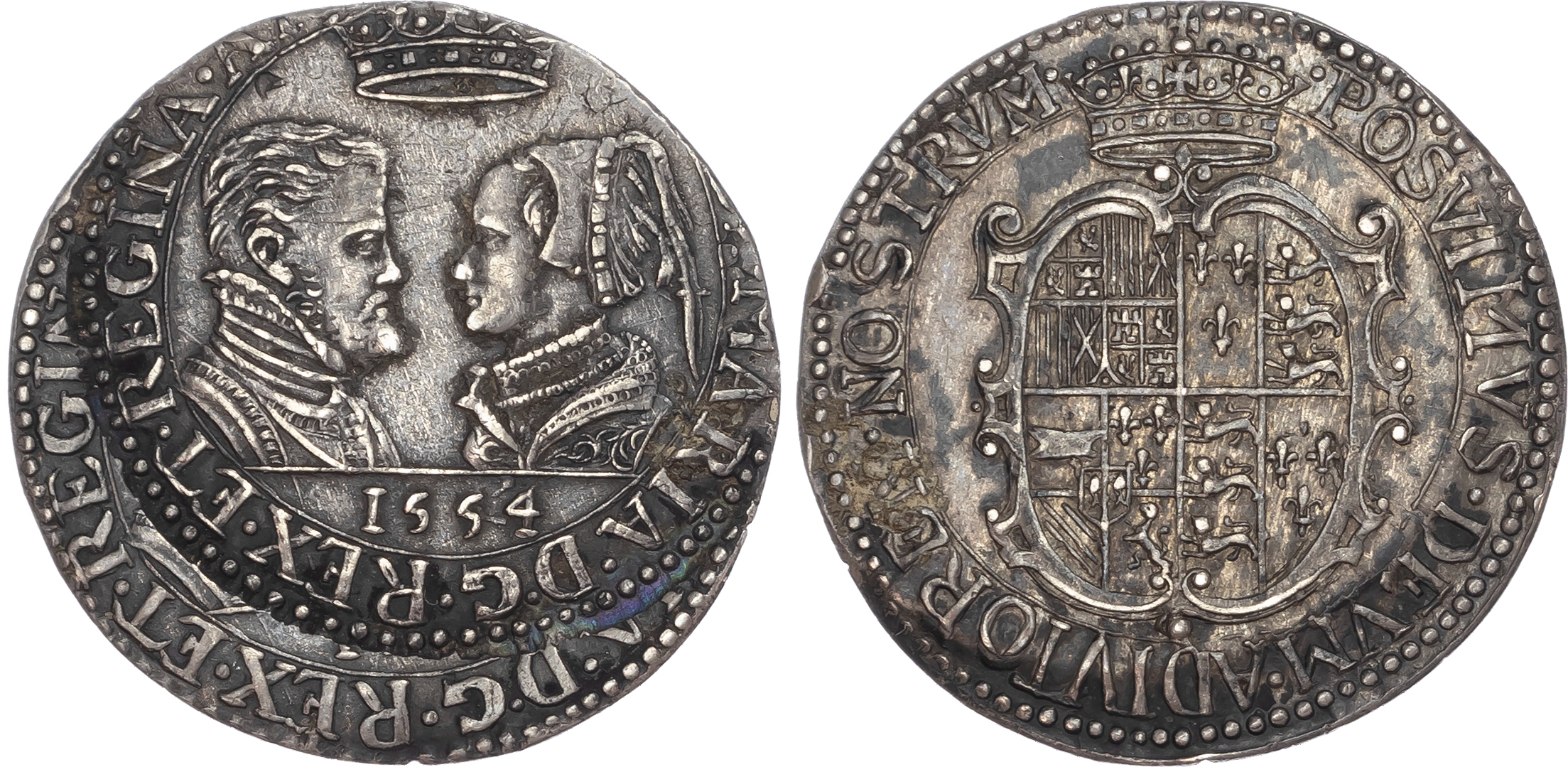 Fantasy Coins and Medallions. Philip and Mary (1554-1558), Shilling, 1554. 