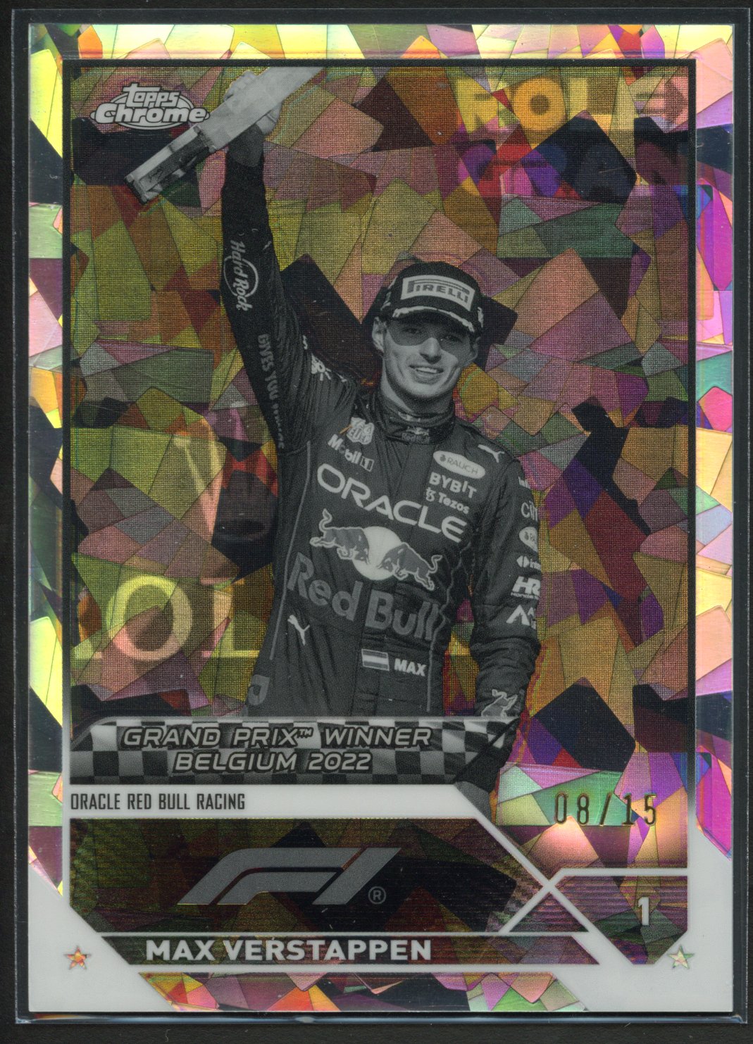 <p>2023 Topps Chrome Sapphire Edition Max Verstappen #157 Black and White</p>