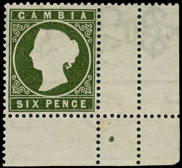 1889 6d bronze-green watermark Crown CA...