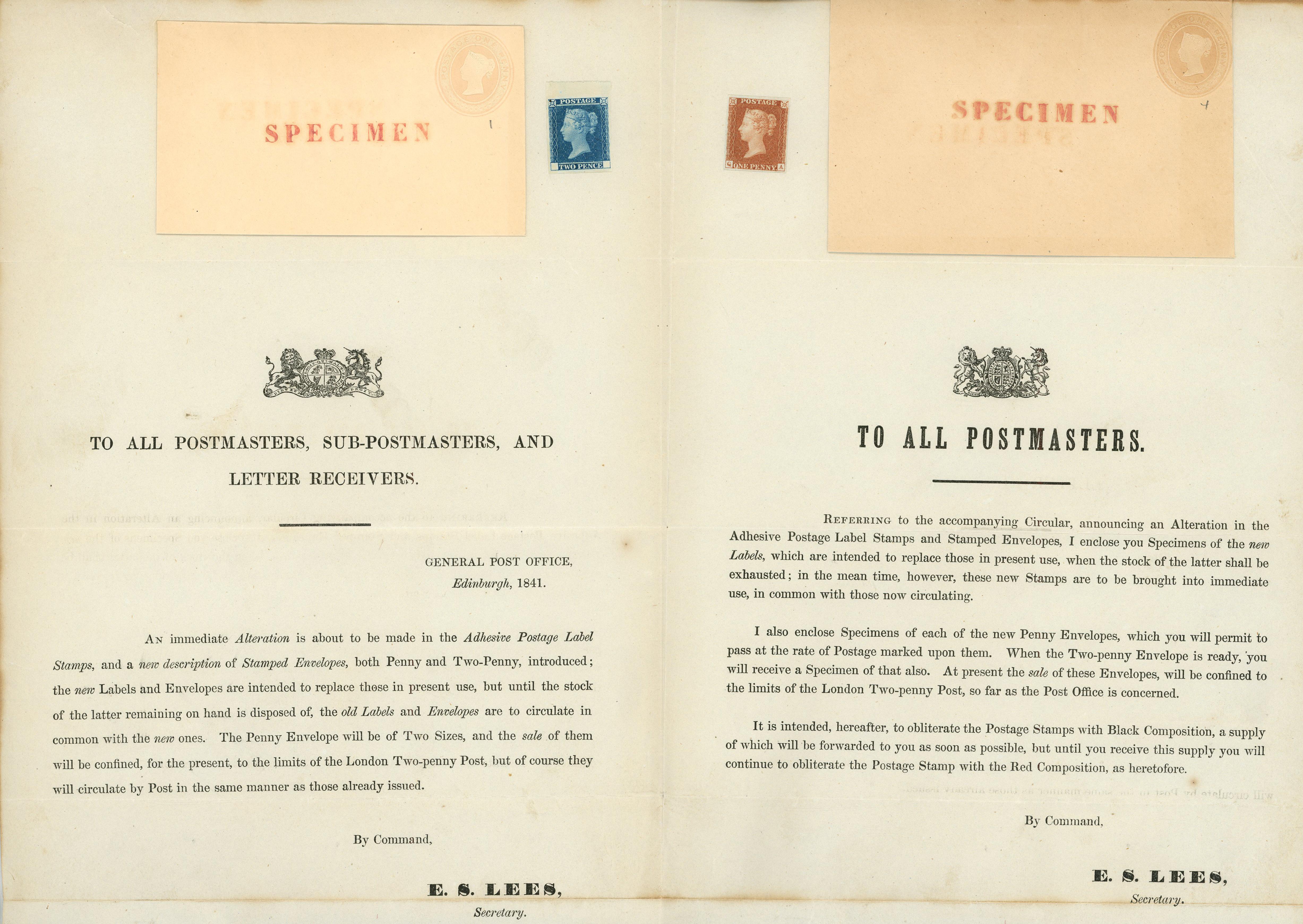 1841 Postal Notice PN8