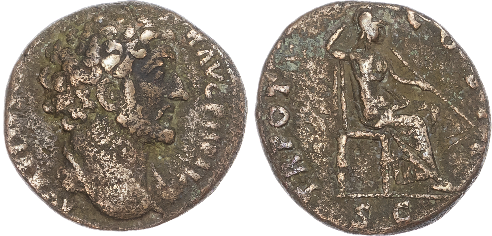 Marcus Aurelius (AD 139-161), struck as Caesar under Antoninus Pius, AE As, Rome, AD 155-156, 9.58g.