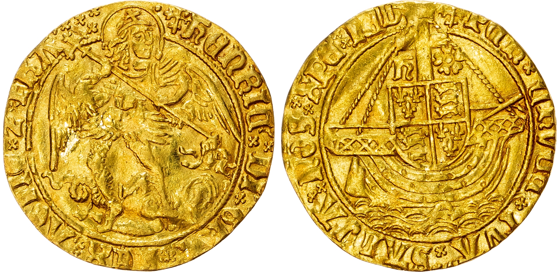 Henry VII (1485-1509), Angel, 1504-1509, Type V