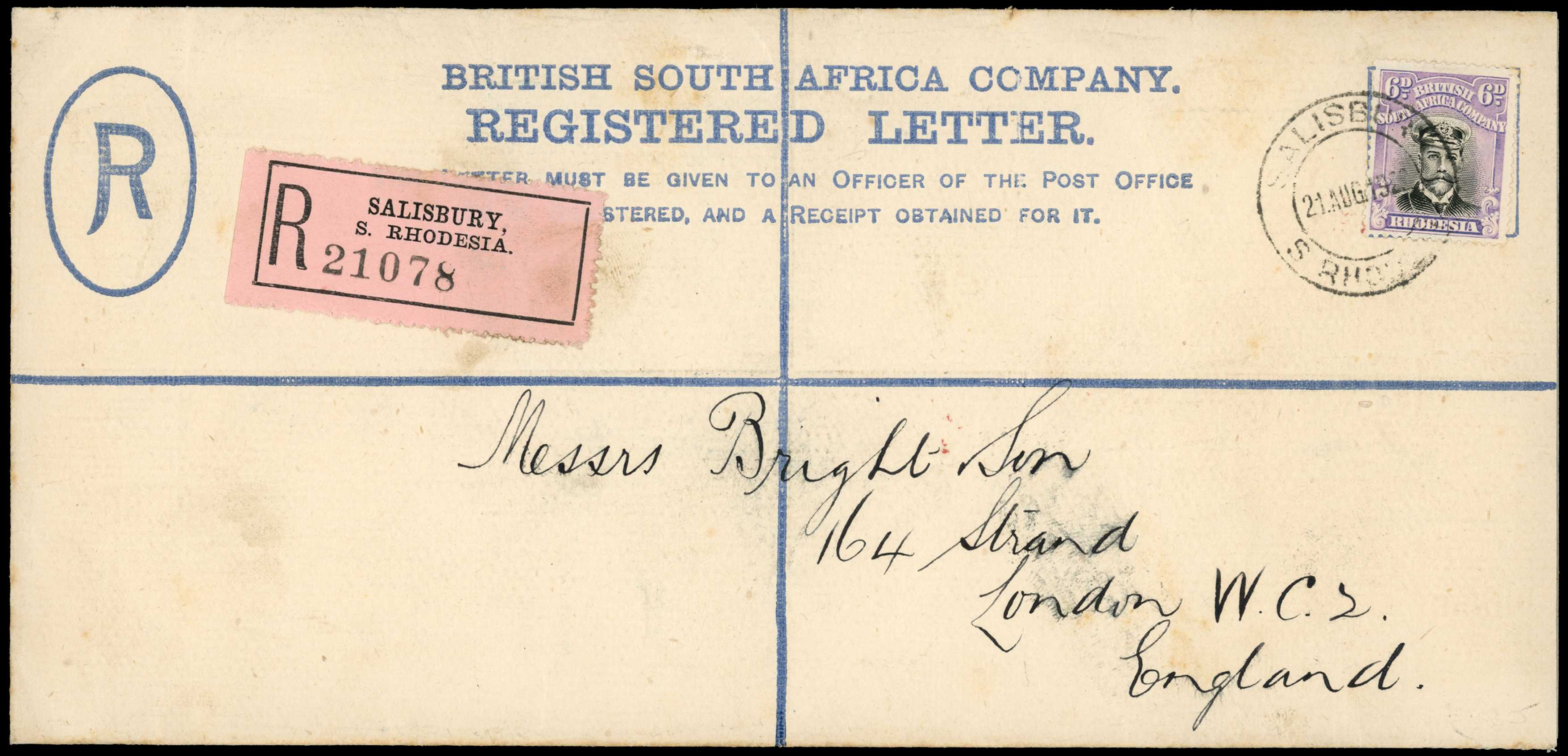 Usages. BSAC 4d registered envelope (220...
