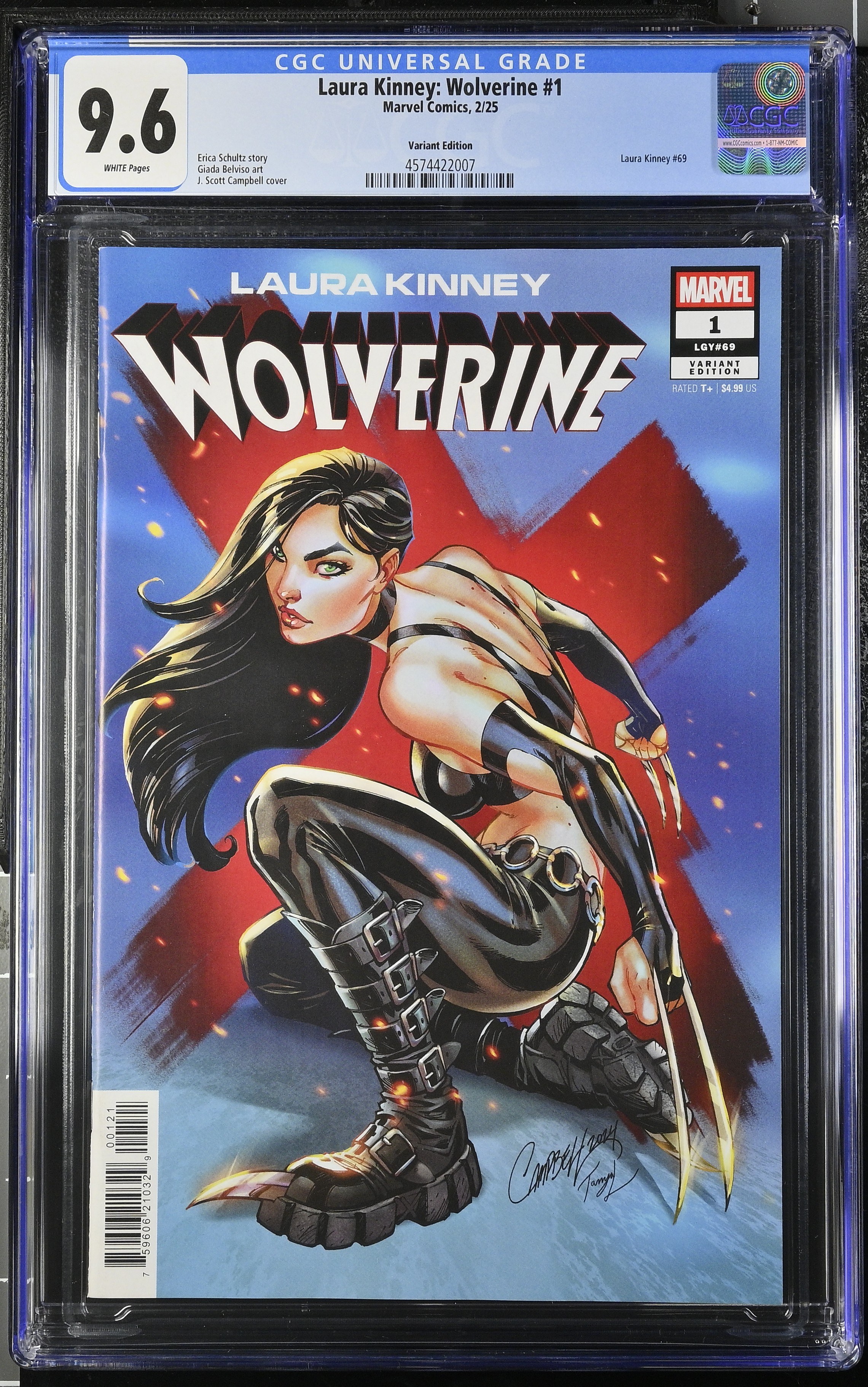 Laura Kinney Wolverine #1 (Marvel Comics 2025) CGC 9.6 J Scott Campbell variant