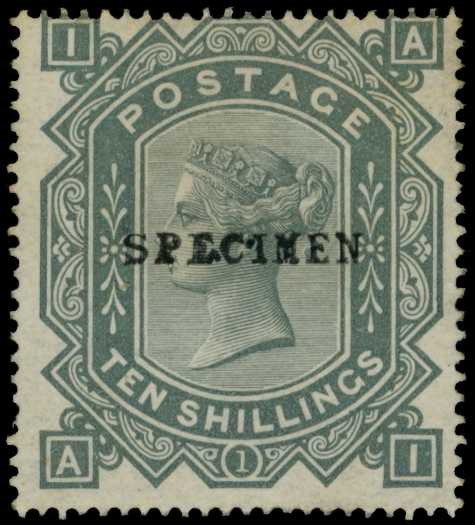 1878 10s greenish grey, wmk Maltese...