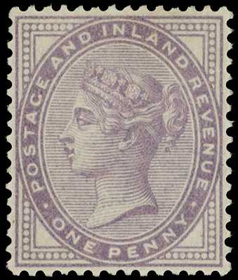 1881 1d pale lilac (14 dots), unmounted o.g....