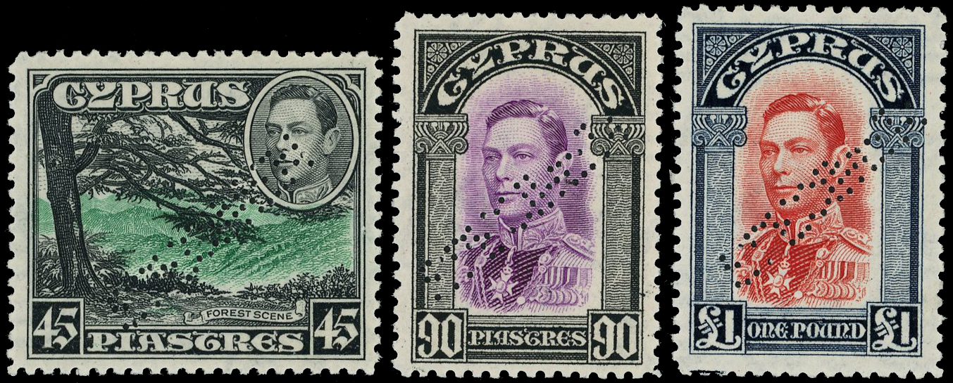 Cyprus SG 151s/163s Specimens