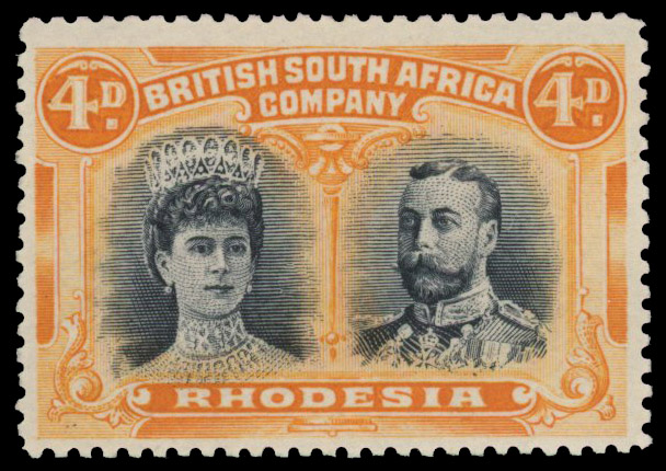 † 5d lake-brown and olive SG 143 position 49, mint