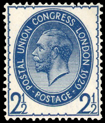 1929 2½d blue PUC, watermark inverted variety, fine lightly mounted o.g. SG 437Wi 